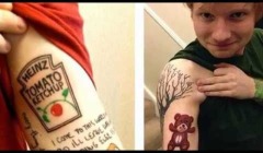 Ed Sheeran tattoo ketchup