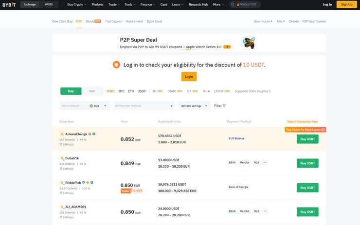 Bybit P2P Exchange