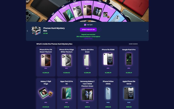Phones Hunt Mystery Box