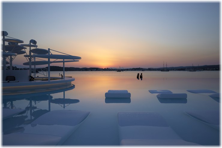 Pool sunset