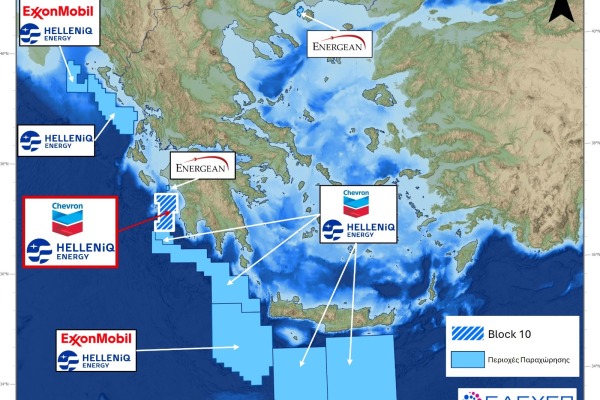 Η Chevron μπαίνει στο «Block 10» (Κόλπος της Κυπαρισσίας) με 70%