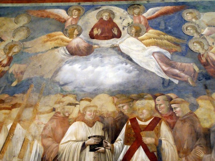 Giotto, «Η δοκιμασία της φωτιάς μπροστά στον Σουλτάνο»