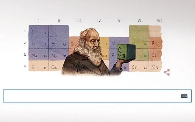 Ντμίτρι Μεντελέγιεφ: Η Google τιμά με Doodle τον δημιουργό του Περιοδικού Πίνακα