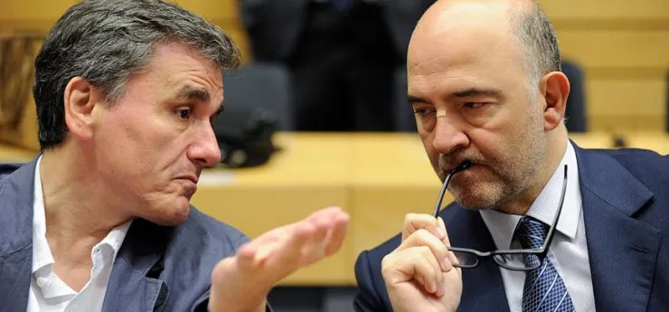Σε εξέλιξη συνάντηση Τσακαλώτου με Μοσκοβισί