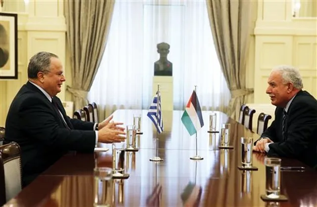 Συνάντηση Κοτζιά με τον Παλαιστίνιο ΥΠΕΞ