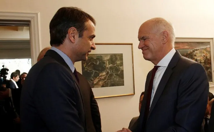 Συναντήθηκαν Παπανδρέου και Μητσοτάκης