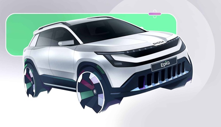 Epiq: Η Skoda αποκαλύπτει τα πρώτα σκίτσα του εσωτερικού του νέου ηλεκτρικού compact SUV