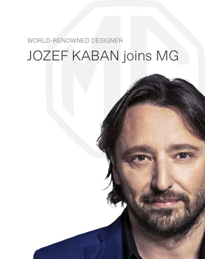 MG: Νέος Vice President του Global Design Center της MG, ο παγκοσμίου φήμης σχεδιαστής Jozef Kaban!