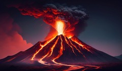 Ηφαίστειο, volcano - Image (AI) by vecstock on Freepik.com