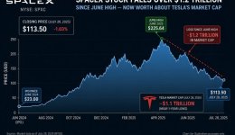 SpaceX: Έχασε πάνω από $1,2 τρισ. σε αξία - Όσο αποτιμάται σήμερα η Tesla