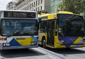 Στάση εργασίας σε λεωφορεία και τρόλεϊ