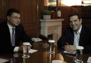 Συνάντηση του Τσίπρα με τον Ντομπρόβσκις