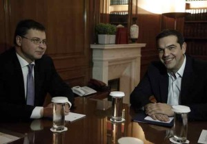 Συνάντηση του Τσίπρα με τον Ντομπρόβσκις