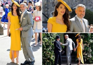 Αμάλ Κλούνεϊ κίτρινο φόρεμα