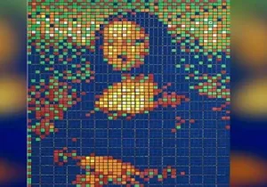 Mona Lisa, από κύβους Rubik