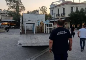 Δ. Αθηναίων: Απομάκρυνση 240 τραπεζοκαθισμάτων σε 13 επιχειρησιακές δράσεις
