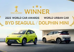 Η BYD κατακτά τον τίτλο «Παγκόσμιο Αστικό Αυτοκίνητο» στα  παγκόσμια βραβεία αυτοκινήτου 2025