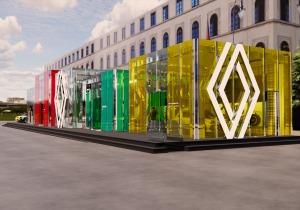 Το νέο Clio στο κοινό στην πλατεία Odeonsplatz στο κέντρο του Μονάχου