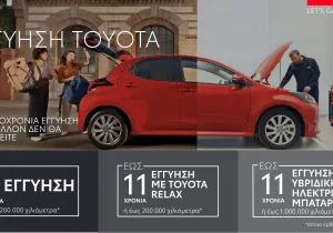 Έως και 11 χρόνια η εγγύηση που θα δίνει η Toyota