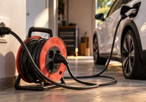 Φόρτιση EV με μπαλαντέζα και οικιακή πρίζα: Γιατί δεν είναι καλή ιδέα
