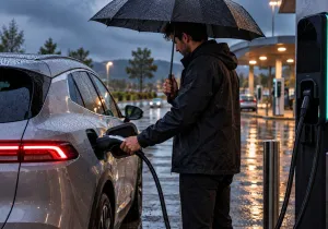 Φόρτιση EV στη βροχή: υπάρχει λόγος να φοβάται ο οδηγός;