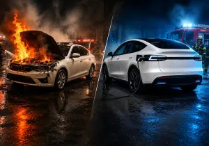 Ηλεκτρικά vs Θερμικά αυτοκίνητα: Ποια παίρνουν πιο συχνά φωτιά;