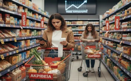 Απαισιόδοξοι οι Έλληνες καταναλωτές: Οι αριθμοί ευημερούν, τα νοικοκυριά όχι