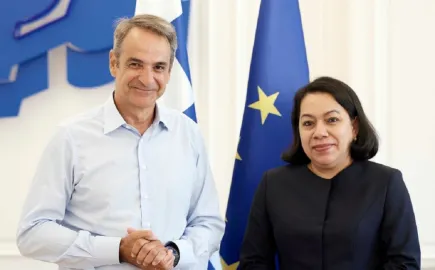 Την υποψήφια γ.γ. του ΟΗΕ Ροντρίγκες-Μπρίκετ συνάντησε ο Κ. Μητσοτάκης