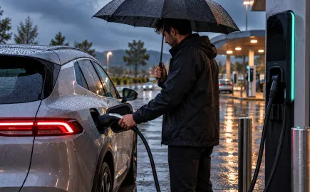 Φόρτιση EV στη βροχή: υπάρχει λόγος να φοβάται ο οδηγός;