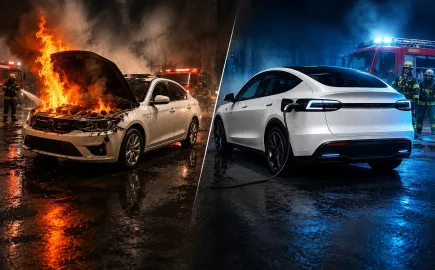 Ηλεκτρικά vs Θερμικά αυτοκίνητα: Ποια παίρνουν πιο συχνά φωτιά;